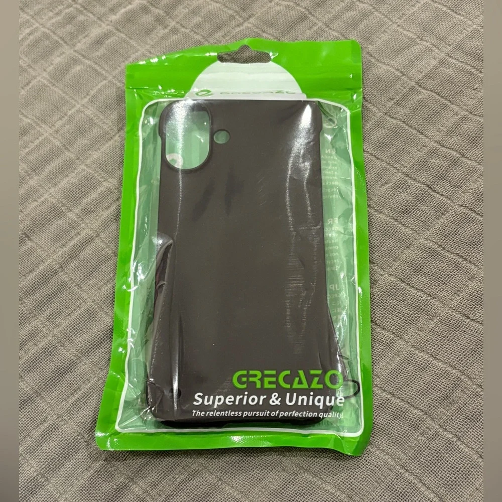 NEW NIB Grecazo Slim Borderless iPhone 16 Plus Phone Case Ultra Thin Black